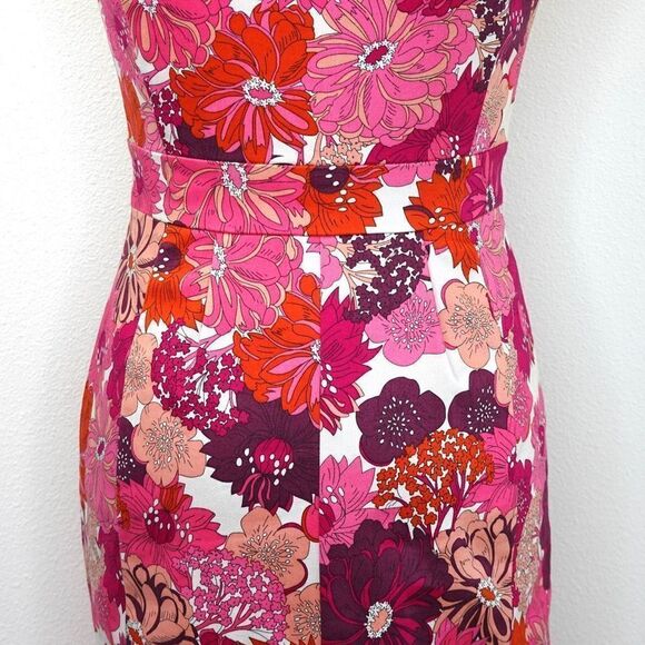 Liberty of London for Target Pink Floral Bodycon Dress Sz 2 Like New - Picture 14 of 16